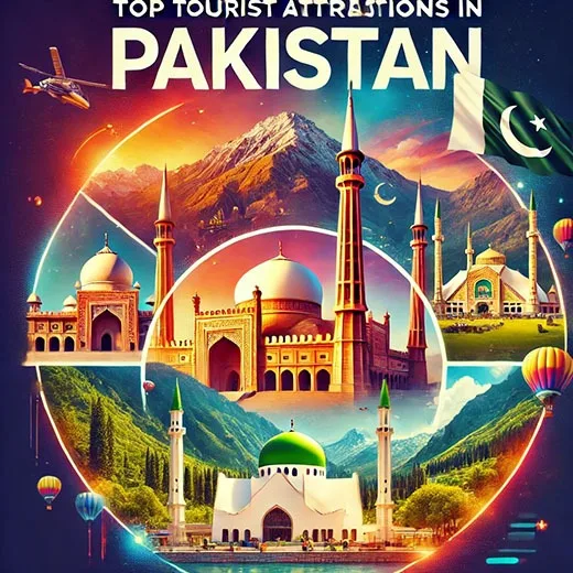 A stunning view of Pakistan’s top tourist attractions, featuring breathtaking landscapes and historical landmarks.